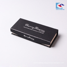 Cosmetic eyelash packaging box with silver foil stamping